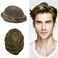 Lace Hair System Toupee For Men Real Human Hair Piece For Mens Hair Replacement Natural Hairline Men's Toupee 8X10#7 Very Light Brown 120% Density