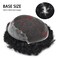 Afro Toupee For Black Man Hair Unit For American African Black Men Hair Unit Brazilian Human Hair Afro Toupee For Black Men Wave HairPieces Real Human Hair Units (8X10, #1B OFF BLACK-6MM Wave)