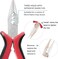 Hair Extensions Pliers 3-Hole Hair Pliers for Micro Nano Ring Hair Extensions Opener and Removal,Needle Nose Pliers with 3 Holes Serrated Jaws Mini Plier 1pc