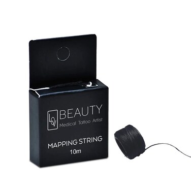 Pre-Inked Brow Mapping String for Microblading Eyebrow Marker Thread Tattoo PMU Microblading string Measuring Tool for Marking Symmetrical Eyebrows (Pre-Inked (1 Pack))