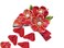 Japanese Style Women Flower Hair Clip Tassel Hair Ornament, Kimono Decor Fabric Hanfu Hairpin Accessories For Christmas Party Costume Gift (Red)