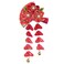 Japanese Style Women Flower Hair Clip Tassel Hair Ornament, Kimono Decor Fabric Hanfu Hairpin Accessories For Christmas Party Costume Gift (Red)