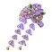 Japanese Style Women Flower Hair Clip Tassel Hair Ornament, Kimono Decor Fabric Hanfu Hairpin Accessories For Christmas Party Costume Gift (Purple)