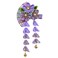 Japanese Style Women Flower Hair Clip Tassel Hair Ornament, Kimono Decor Fabric Hanfu Hairpin Accessories For Christmas Party Costume Gift (Purple)