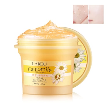 Camomile Face Exfoliator Gel Scrub, Body &amp; Facial Peeling Gel, Deep Clean Pores, Gentle Tender Skin Rubbing Mud,