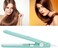 Mini Hair Curler Flat Iron Ceramic Straightener for Short Small Curling Tiny Irons Travel Size Bangs 2 in 1 Tourmaline Plate Beauty Heating Heats Up Fast (Matcha Green)