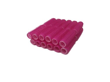 Pack of 24 Mini Small Hair Rollers Self Grip Vented Pro Salon Hairdressing Curlers (Hot Pink)