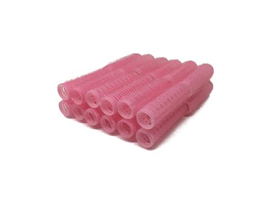 Pack of 24 Mini Small Hair Rollers Self Grip Vented Pro Salon Hairdressing Curlers (Pink)