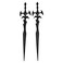 2PCS Retro Viking Hairpin For Women Skull Sword Hair Pin Hair Styling Pins (SRTL1)