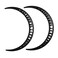 2PCS Retro Moon Crescent Hairpin For Women Retro Hollow Moon Hair Stick Forks Hair Styling Pins (ZRTL32)