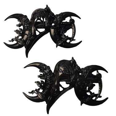 2PCS Retro Viking Hairpin For Women Black Moon Skull Raven Hair Pin Hair Styling Pins (ZRTL29)