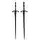 2PCS Retro Viking Hairpin For Women Sword Hair Pin Hair Styling Pins (RLAL)