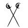 2PCS Retro Viking Hairpin For Women Raven and Moon Hair Accessories Hair Styling Pins (RLMN)