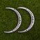 2PCS Retro Moon Crescent Hairpin For Women Retro Hollow Moon Hair Stick Forks Knot Hair Styling Pins (MNAS)