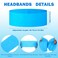128 Pieces Disposable Spa Facial Headbands Stretch Non-Woven Facial Headband Soft Skin Care Hair Band with Convenient Closure for Women Girls Salons Esthetician Supplies, Blue Large