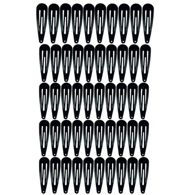 30,60 80 Pack Black 2 Inch Women Metal Snap Hair Clips Accessories No Slip Hair Barrettes Girls Women Hair Accessories (Black 50PCS)