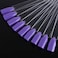 200 Pieces Nail Swatch Sticks Clear Square Nail Tips Nail Color Display Sticks Nail Swatches with Metal Screw Holder Fan Shaped Plastic Sample Sticks
