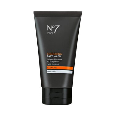 No7 Men Energizing Face Wash - Soap Free Hypoallergenic Cleanser for Oily Skin - Daily Face Cleanser for Men for Invigorated &amp; Deeply Clean Skin (150 ml)