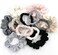 Mulberry Park Silks 100% Pure Silk Scrunchies, 3 Pack - Prevents Frizz, Reduces Breakage, Gentle On All Hair Types, Hair Accessories (Black, Small (Pack of 3))