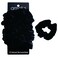 Amelia Beauty, Black Velvet Scrunchies, Medium 3.5in, Gentle on Hair, Strong Hold, No Snag, No Dents or Creases. 8 Pack