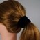 Amelia Beauty, Black Velvet Scrunchies, Medium 3.5in, Gentle on Hair, Strong Hold, No Snag, No Dents or Creases. 8 Pack