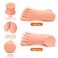 Practice Fake Foot Model 1 Pair Flexible Soft Silicone Prosthetic Manicure Tool for Nail Tips Art Training