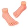 Practice Fake Foot Model 1 Pair Flexible Soft Silicone Prosthetic Manicure Tool for Nail Tips Art Training