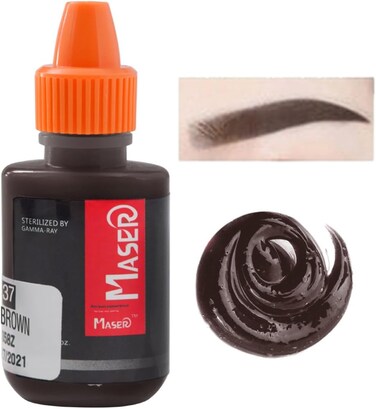 Tattoo Pigment Microblading Tattoo Inks Tattoo Pigment Black Brown 10ml/0.35oz Inks with Tattoo Manual Pen Tattoo Machine for Eyebrow Lip Eyeline Permanent Makeup for Tattoo Machine Tattoo Inks Cups