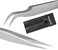 Sivote Eyelash Tweezers, 2-Pack, Hand Calibrated Straight and Curved Tips, Stainless Steel Lash Tweezers for Eyelash Extensions, Matte Silver