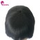 Enoya Human Hair Bob Wigs with Bangs Brazilian Yaki Machine Made Glueless Short Wigs (12" Color#1b)