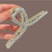 Large Rhinestone Embellished Hair Clips for Thick Hair - 5.2" Long Jumbo Bling Fancy Jaw Clips for Women and Girls