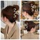 Large Metal Hair Claw Clips, 2 Pack 3.3 Inch Black Hair Jaw Clips for Thick Curly Hair, Non-Slip Big Hair Clamp Fashion Hair Accessories for Women, Girls