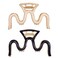 Large Metal Hair Claw Clips, 2 Pack 3.3 Inch Black Hair Jaw Clips for Thick Curly Hair, Non-Slip Big Hair Clamp Fashion Hair Accessories for Women, Girls