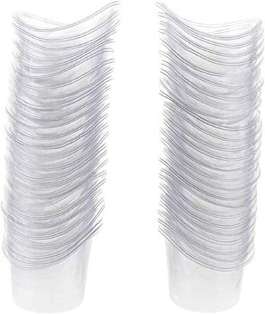 50 Pcs Non Sterile Disposable Plastic Eye Wash Cups Portable Disposable Measuring Cup 5ml Eye Flush Cleaning Cups Vials for Storage or First Aid Kit Use by PPX