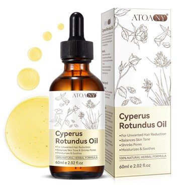 Cyperus Rotundus Oil, Cyperus Rotundus Oil for Hair Removal, Reduces Unwanted Hair Growth, Moisturizing &amp; Soothing Skin, Natural Hair Removal Solution, for All Skin Types