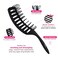Milano Collection Women's &amp; Men's Wet &amp; Dry Detangler Brush For Styling Wigs &amp; Curly, Straight or Wavy Natural Hair, Gentle Detangling Hair Brushes wide bristle design untangles hair like a Pro