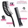 Milano Collection Women&rsquo;s Gentle No-Tangle Wet &amp; Dry Speed Styling Wide Bristle Wig Brush for Human Hair Wigs, Synthetic Wigs &amp; All Types of Human Hair (2-Pack)