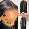 2x6 SKINLIKE Real HD Lace Closure Deep Parting Straight Human Hair 0.095mm Ultra-thin hd lace Closure Tiny knots Brazilian Virgin Human Hair Closure pre plucked with Natural Hairline, 12inch