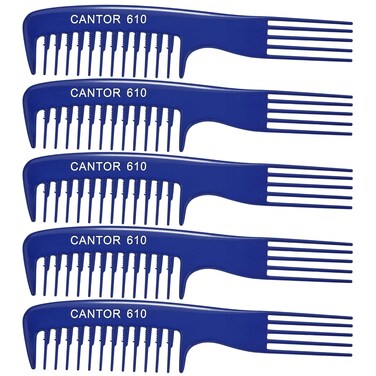Lift Teasing Wide Tooth Comb &ndash; 5 Pack Chemical and Heat Resistant Detangler Comb &ndash; Anti Static Comb For All Hair Types &ndash; Durable and Lightweight - By Cantor