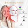 Red Light Therapy for Face, LED Facial Light Therapy Mask, 7 Led Light Therapy Facial Skin Care Mask At Home, White
