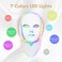 Red Light Therapy for Face, LED Facial Light Therapy Mask, 7 Led Light Therapy Facial Skin Care Mask At Home, White