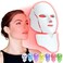 Red Light Therapy for Face, LED Facial Light Therapy Mask, 7 Led Light Therapy Facial Skin Care Mask At Home, White