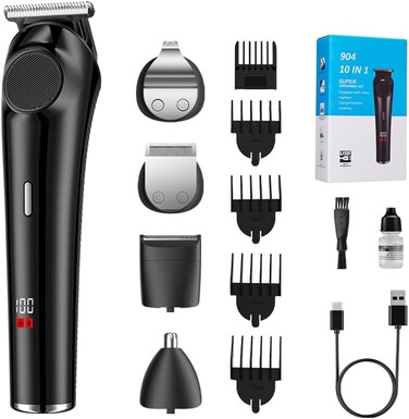Beard Trimmer for Men - Electric Razor, Hair Clippers and Trimmers Set, Shavers for Men, Mens Grooming Kit Mens Razors for Shaving Face, Mustache, Body, Ear, Nose Hair Trimmer, Gifts for Men