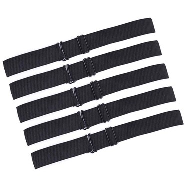 Ecojumi 5Pcs/Lot Adjustable Elastic Band For Wigs Non Slip Adjustable Straps For Wig Caps Black 1Inch 1.2Inch 1.4Inch Width Wig Fixed Band 5Pcs/Lot Secure And Steady, Adjustable Wig Bands (3.0A-5PCS)