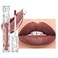 Diamond Matte Nude Lip Gloss, Glitter Metallic Liquid Lipstick Glitter Shimmer Lip Glaze, Shimmery Finish, High Pigment Long Lasting Lip Gloss Tint Christmas Party Makeup (#02)