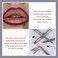 Nude Lip Liner Pencil Lipstick, Longwear Waterproof Creamy Lip Liner, High Pigment &amp; Smudge-proof Nude Matte Lip Liner, Dual-Ended Velvet Lip Liner with Lip Brush, Lip Contouring Pencil Makeup(01#)