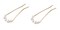 2 Pieces Gold Pearl U Shape Hair Fork,Pearl Hair Sticks Classic Elegant Hair Accessories Bridal Ornaments Fashion U shaped Hair Fork Hair Pins Hair Care Hair Accessories