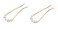 2 Pieces Gold Pearl U Shape Hair Fork,Pearl Hair Sticks Classic Elegant Hair Accessories Bridal Ornaments Fashion U shaped Hair Fork Hair Pins Hair Care Hair Accessories