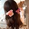 1 Pc Orchid Flower Hair Clip,Flower Hair Clip Cute Pink Orchid Side Barrettes Elegant Suitable for Wavy, Straight Hair, Curly, Sweet and Barrettes Accessories（Pink ）