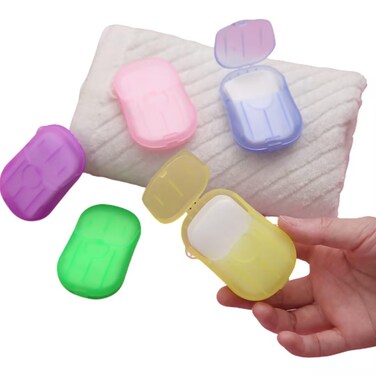 5 Boxes Mini Color Soap Disposable Soap Paper Hand Cleaner Fragrance Paper Outdoor Hiking 100 Sheets Lovely and Practical Personal Care